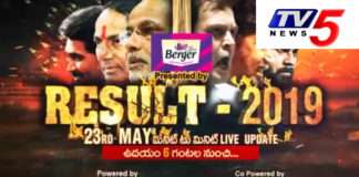 ఆకట్టుకున్న TV-5 తెలుగు ఎలక్షన్స్ రిజల్ట్స్-2019 విజువల్ బ్యాంగ్ TV5 Telugu AudienceReports.com