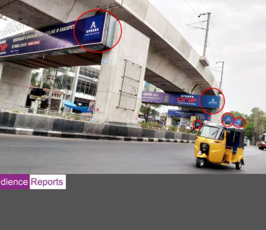 జూబిలిహిల్స్-మాదాపూర్ లో అందరినీ ఆకట్టుకుంటున్న Aparna One భారీ మెట్రో హోర్డింగ్స్ Aparna One ReasEstate Audience Reports