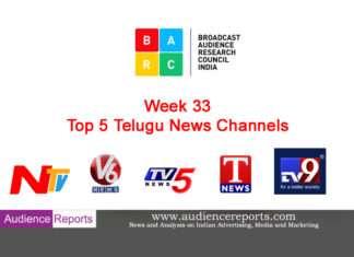 Top5 లో లేని 10TV – Week 33 Ratings Week 33 BARCIndia Rating - www.audiencereports.com