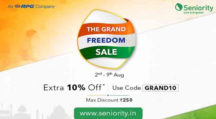 Seniority announces ‘The Grand Freedom Sale’ from 2nd to 9th August Seniority announces ‘The Grand Freedom Sale’ from 2nd to 9th August