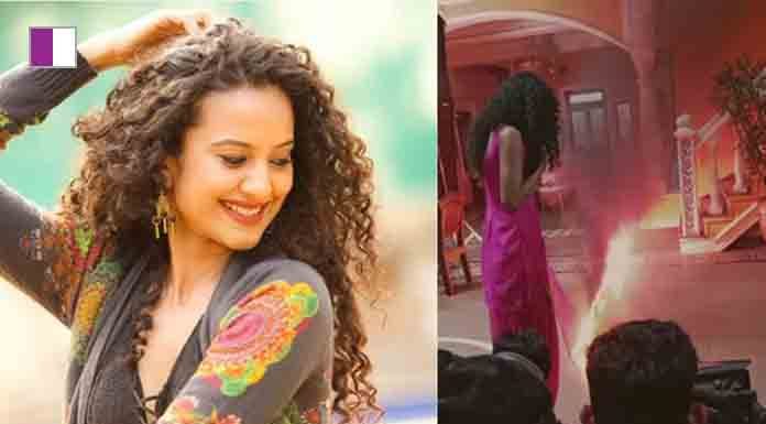 Heena Parmar shoots a fire scene for the first time Heena Parmar shoots a fire scene for the first time