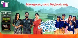 New Fiction Show ‘Nindu Noorella Saavasam’ to Debut on Zee Telugu on August 14th nindu noorella saavasam