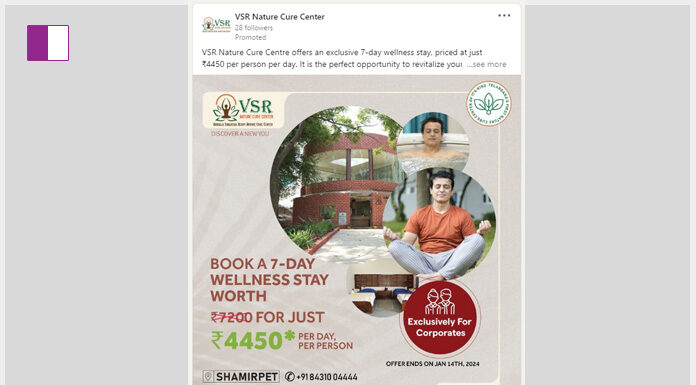 VSR Nature Cure Center: Unveiling the 7-Day Wellness Stay Experience VSR Nature Cure Center