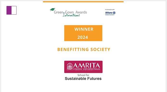Amrita Vishwa Vidyapeetham Wins Prestigious International Green Gown Award 2024 Amrita Vishwa Vidyapeetham Wins Prestigious International Green Gown Award 2024