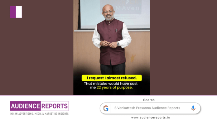 S Venkattesh Prasanna and the Power of Saying Yes to the Unknown S Venkattesh Prasanna